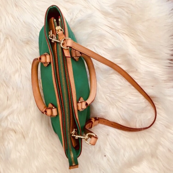 SOLD Dooney & Bourke Textured Leather Zip Satchel - Picture 5 of 8